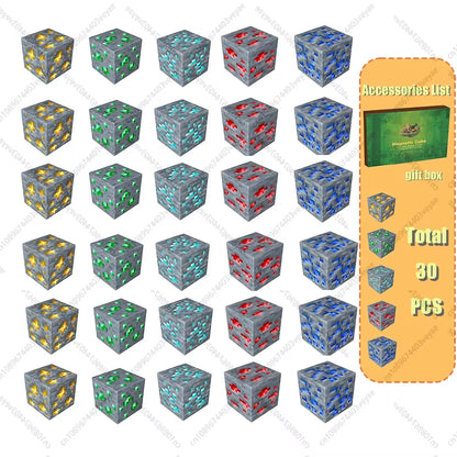 Magnetic Building Blocks Mine World Magnet Cube Set for Boy Girl Kid Age 3+ DIY Model Children Stem STEM Sensory Toy Gift