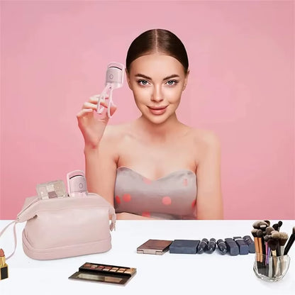 Rechargeable Heated Eyelash Curler with Lcd Display Silicone Pads Eyelash Protection Natural Curling without Damaging Eyelashes